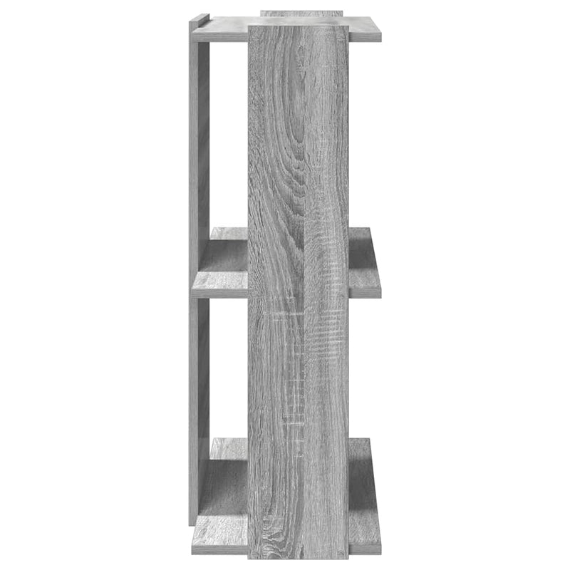 vidaXL 3 szintes szürke sonoma színű szerelt fa könyvespolc 60x30x80cm