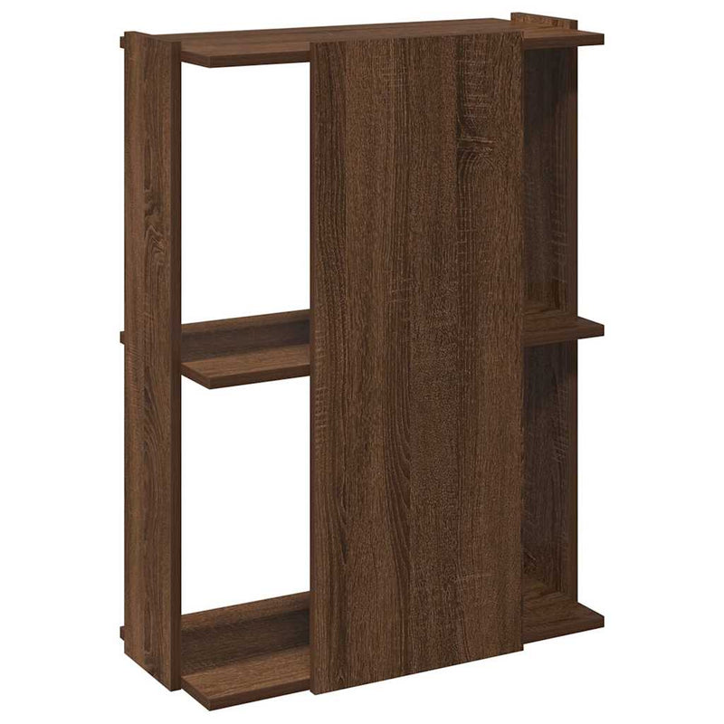 vidaXL 3 szintes barna tölgyszínű fa könyvespolc 60x30x80 cm