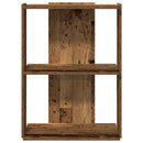 vidaXL 3 szintes antik fa szerelt fa könyvespolc 60x30x80 cm