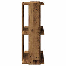 vidaXL 3 szintes antik fa szerelt fa könyvespolc 60x30x80 cm