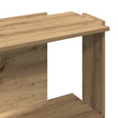 vidaXL 3 szintes kézműves tölgy szerelt fa könyvespolc 60x30x80 cm