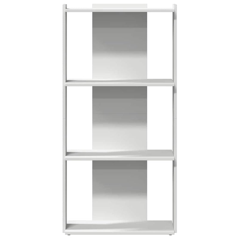 vidaXL Könyvespolc 3 szintes fehér 60x30x120 cm műfa