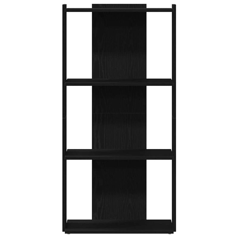 vidaXL Könyvespolc 3 szintes Fekete 60x30x120 cm Használt fa
