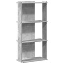 vidaXL Könyvespolc 3 szintes beton szürke 60x30x120 cm műfa