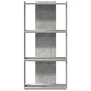 vidaXL Könyvespolc 3 szintes beton szürke 60x30x120 cm műfa