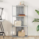 vidaXL 3 szintes szürke sonoma szerelt fa könyvespolc 60 x 30 x 120 cm