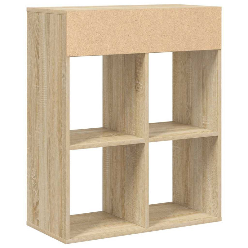 vidaXL könyvszekrény sonoma színű 66x31x80 cm szerelt fa