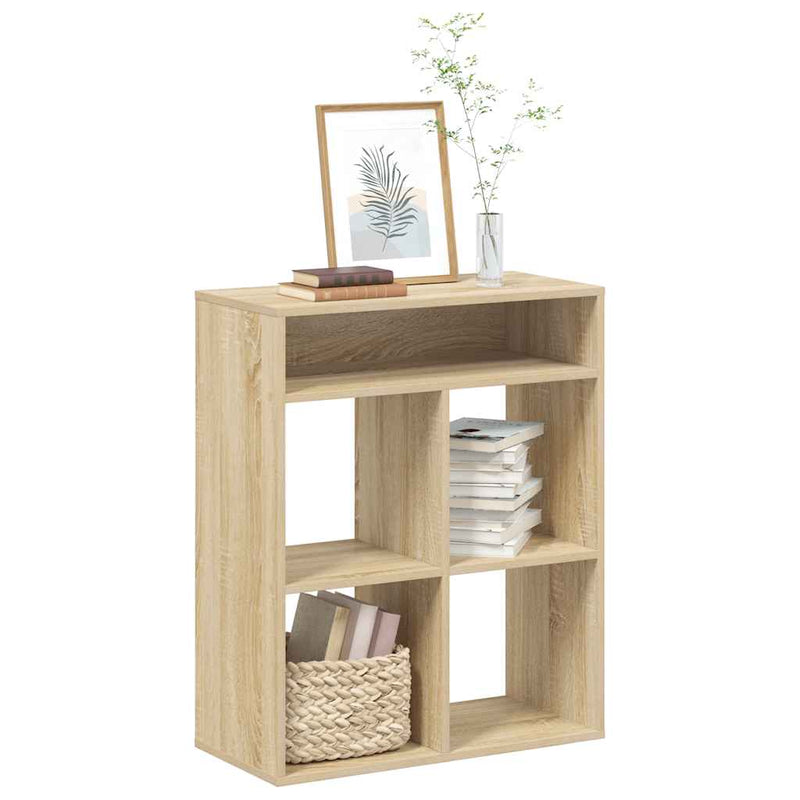vidaXL könyvszekrény sonoma színű 66x31x80 cm szerelt fa