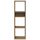 vidaXL kézműves tölgy színű szerelt fa könyvszekrény 34x31x112 cm