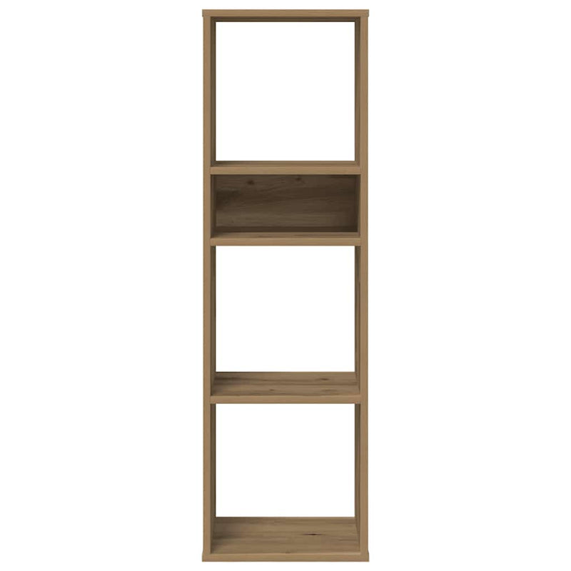 vidaXL kézműves tölgy színű szerelt fa könyvszekrény 34x31x112 cm