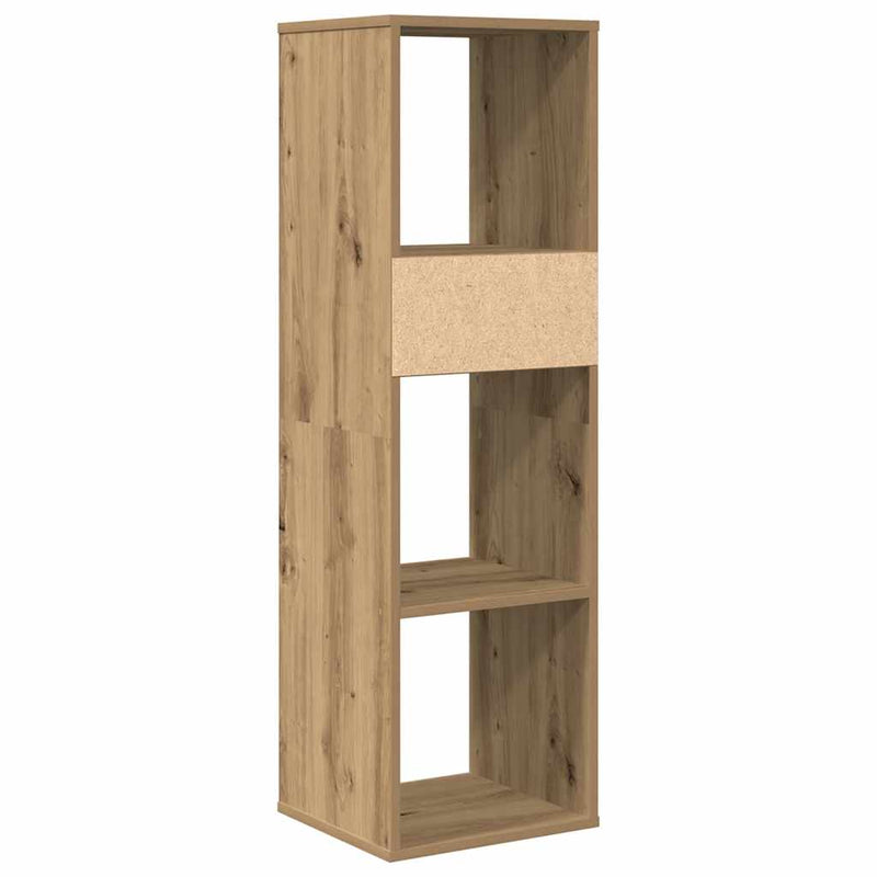 vidaXL kézműves tölgy színű szerelt fa könyvszekrény 34x31x112 cm