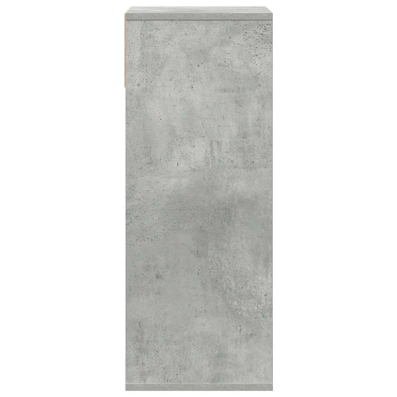 vidaXL könyvszekrény betonszürke 34x31x80 cm szerelt fa