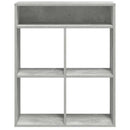 vidaXL könyvszekrény betonszürke 66x31x80 cm szerelt fa