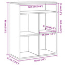 vidaXL könyvszekrény betonszürke 66x31x80 cm szerelt fa