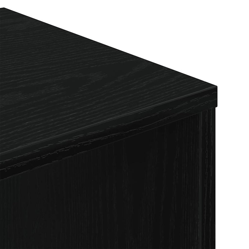 vidaXL könyvszekrény fekete 34x31x112 cm szerelt fa
