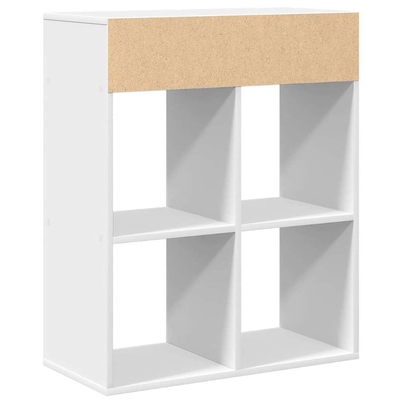 vidaXL könyvszekrény fehér 66x31x80 cm szerelt fa