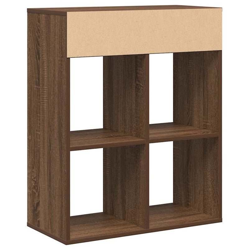 vidaXL könyvszekrény barna tölgy 66x31x80 cm szerelt fa