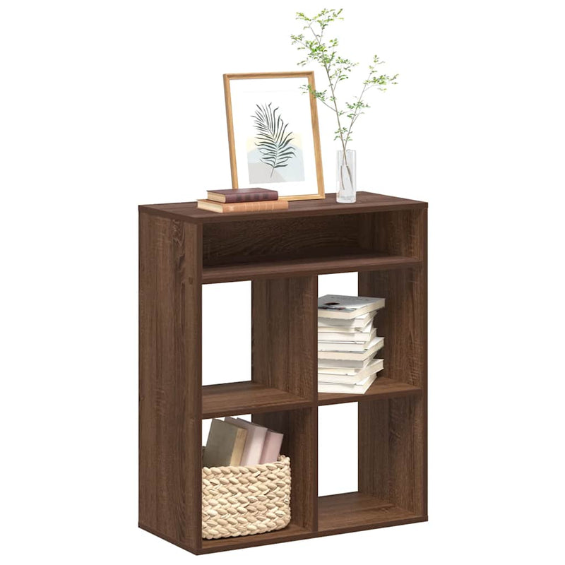 vidaXL könyvszekrény barna tölgy 66x31x80 cm szerelt fa