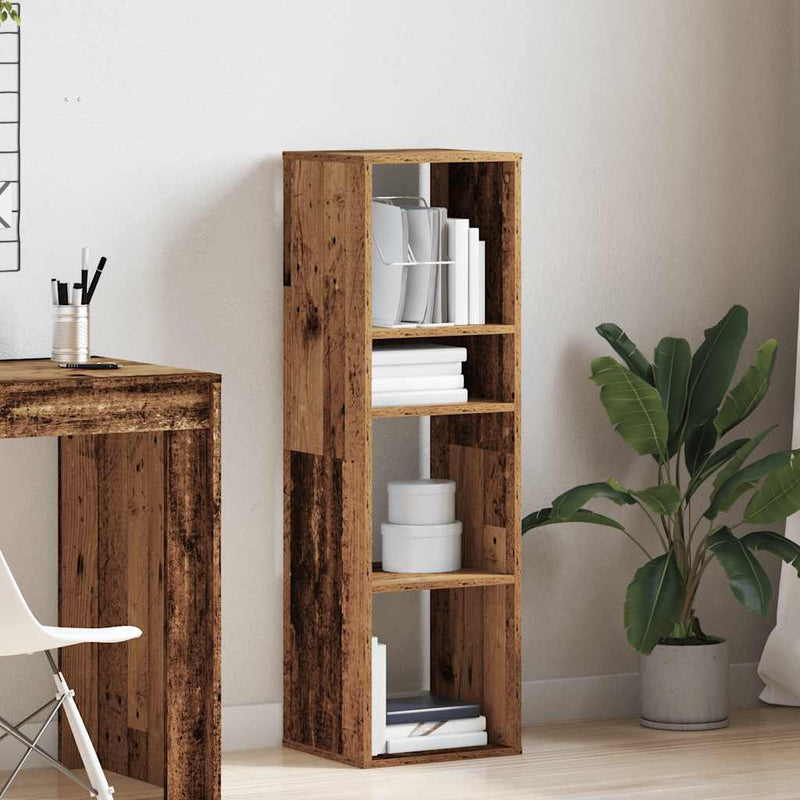 vidaXL antik fa színű szerelt fa könyvszekrény 34x31x112 cm