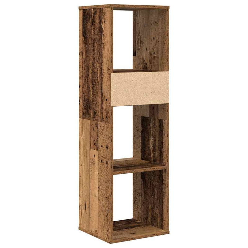 vidaXL antik fa színű szerelt fa könyvszekrény 34x31x112 cm