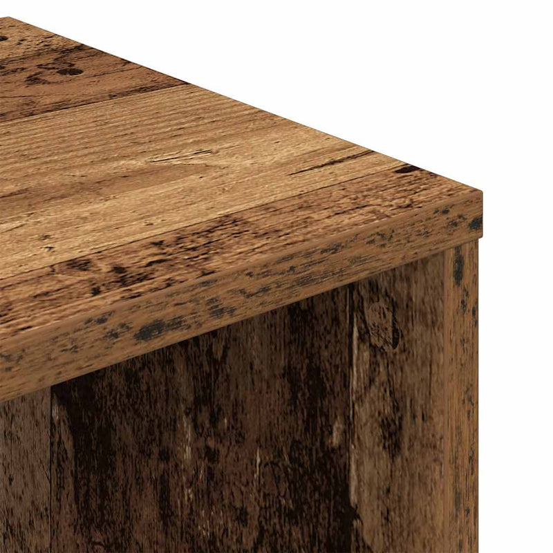 vidaXL antik fa színű szerelt fa könyvszekrény 34x31x112 cm