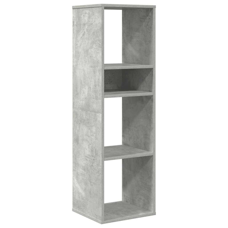vidaXL könyvszekrény betonszürke 34x31x112 cm szerelt fa