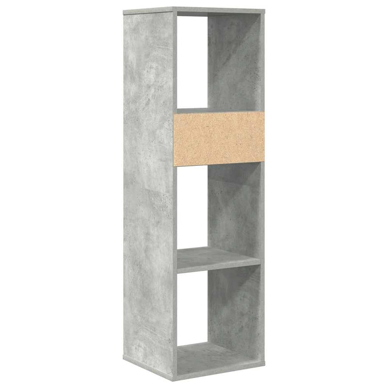 vidaXL könyvszekrény betonszürke 34x31x112 cm szerelt fa