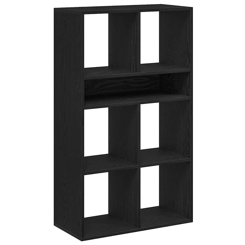 vidaXL könyvszekrény fekete 66x31x112 cm szerelt fa