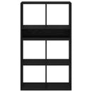 vidaXL könyvszekrény fekete 66x31x112 cm szerelt fa