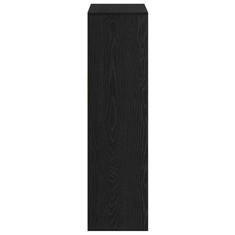 vidaXL könyvszekrény fekete 66x31x112 cm szerelt fa