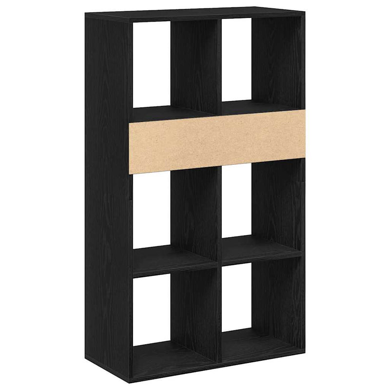 vidaXL könyvszekrény fekete 66x31x112 cm szerelt fa