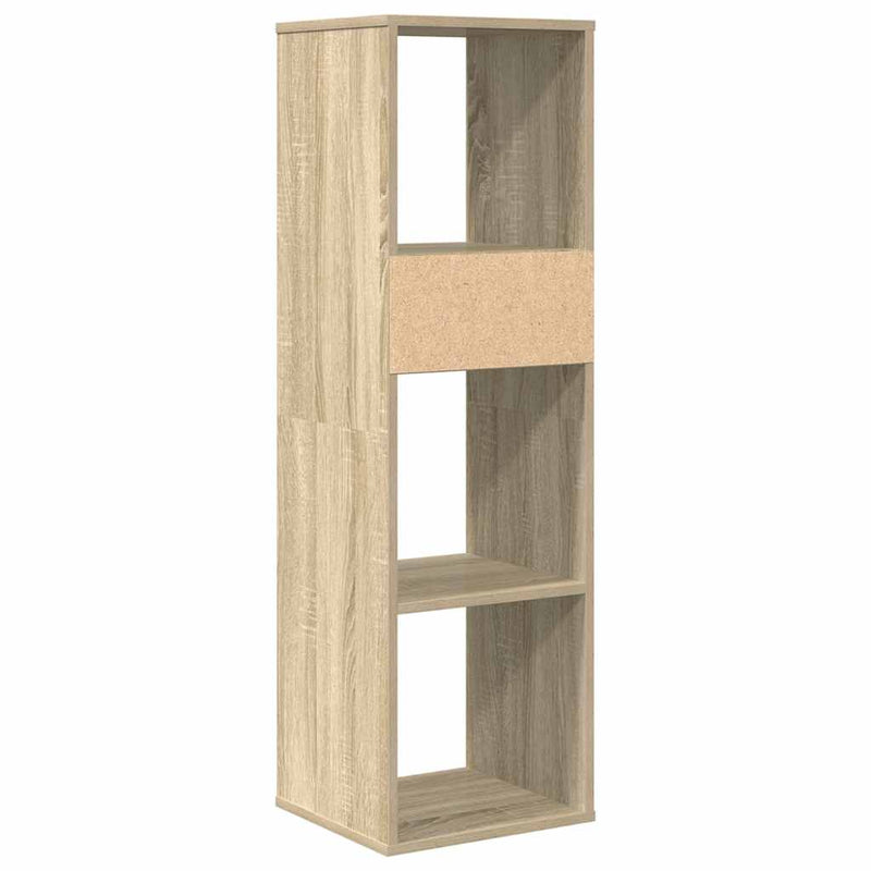 vidaXL sonoma színű szerelt fa könyvszekrény 34x31x112 cm