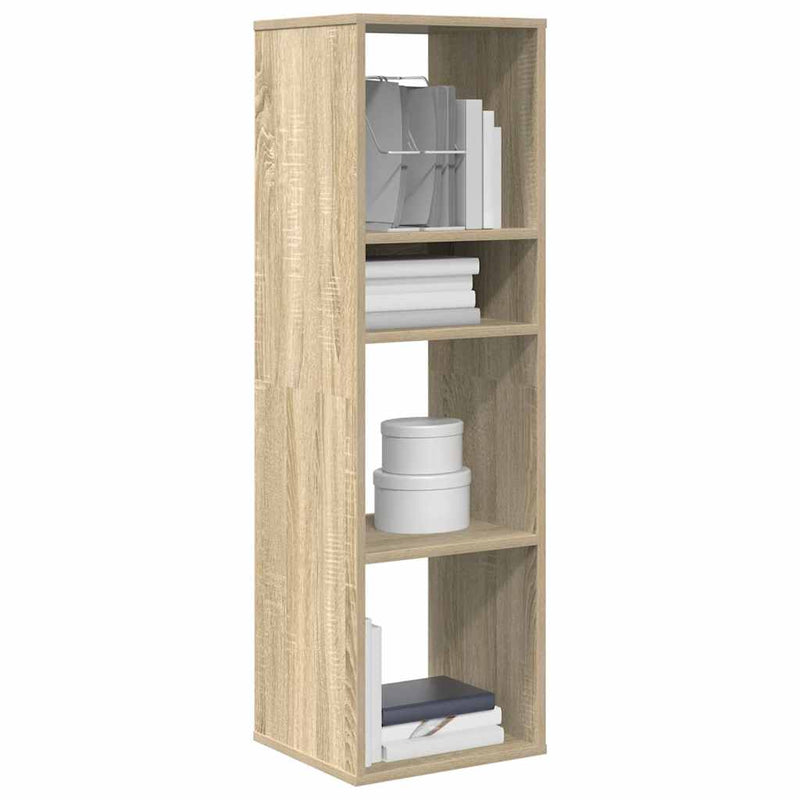 vidaXL sonoma színű szerelt fa könyvszekrény 34x31x112 cm