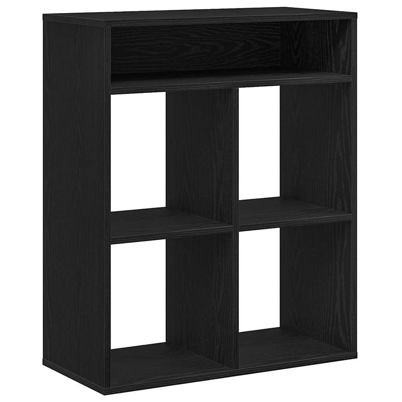 vidaXL könyvszekrény fekete 66x31x80 cm szerelt fa