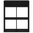 vidaXL könyvszekrény fekete 66x31x80 cm szerelt fa