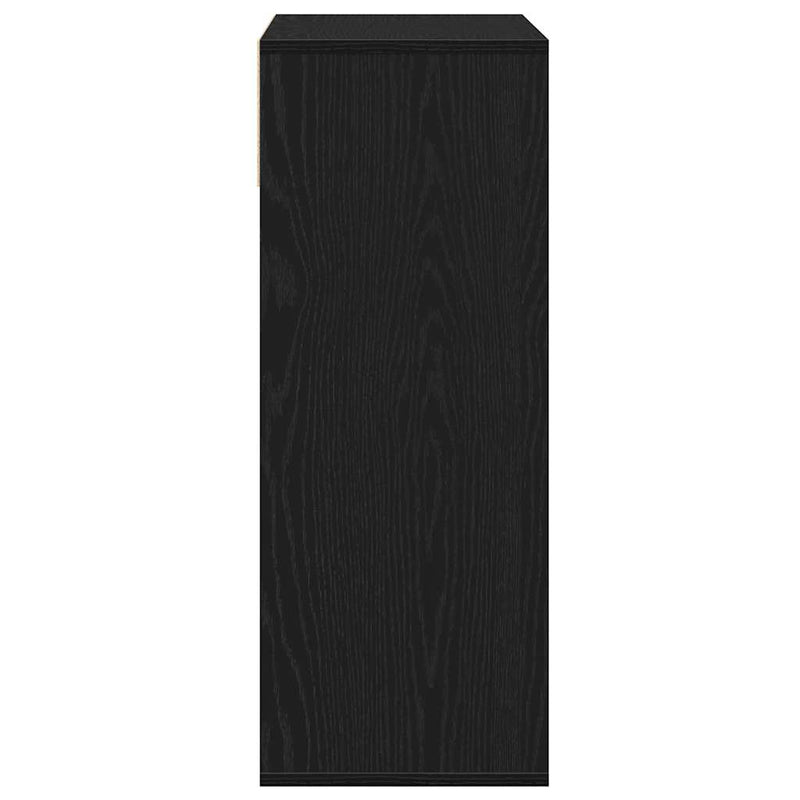 vidaXL könyvszekrény fekete 66x31x80 cm szerelt fa