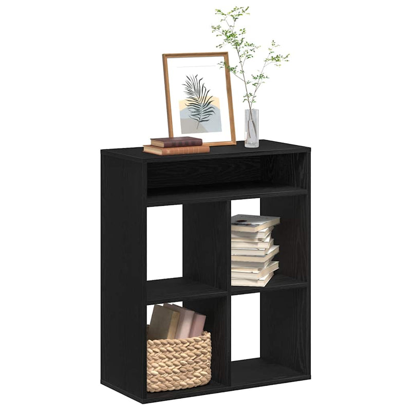 vidaXL könyvszekrény fekete 66x31x80 cm szerelt fa