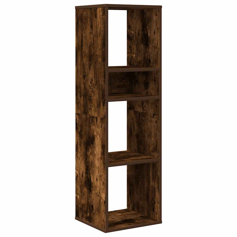 vidaXL füstös tölgy színű szerelt fa könyvszekrény 34x31x112 cm