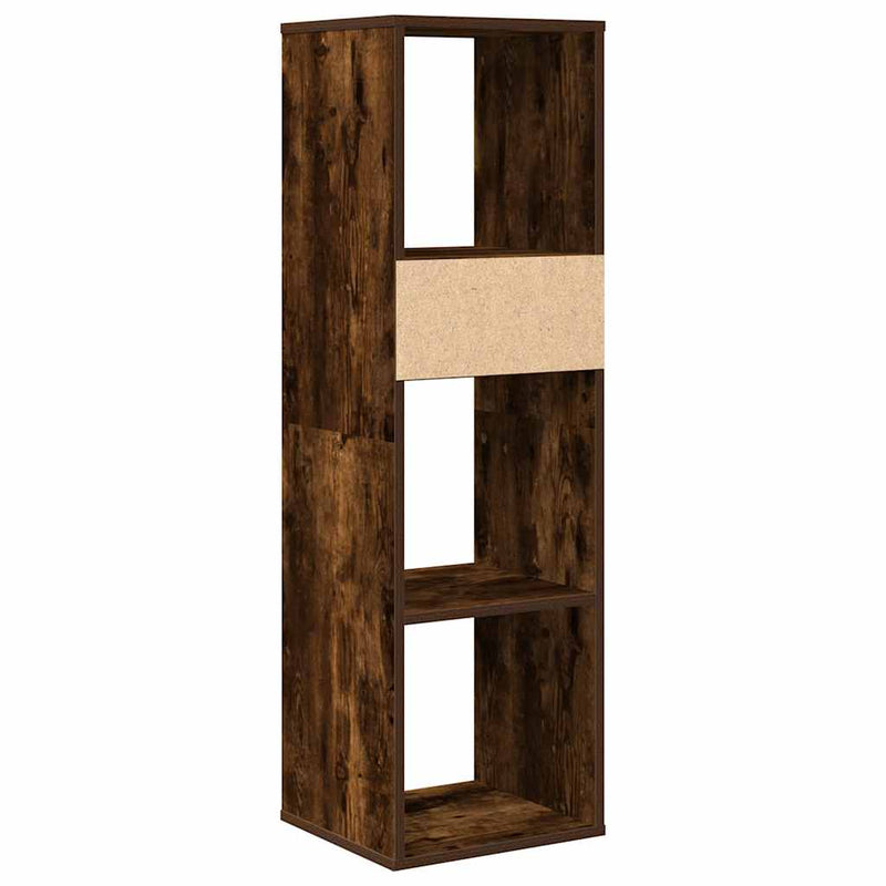 vidaXL füstös tölgy színű szerelt fa könyvszekrény 34x31x112 cm