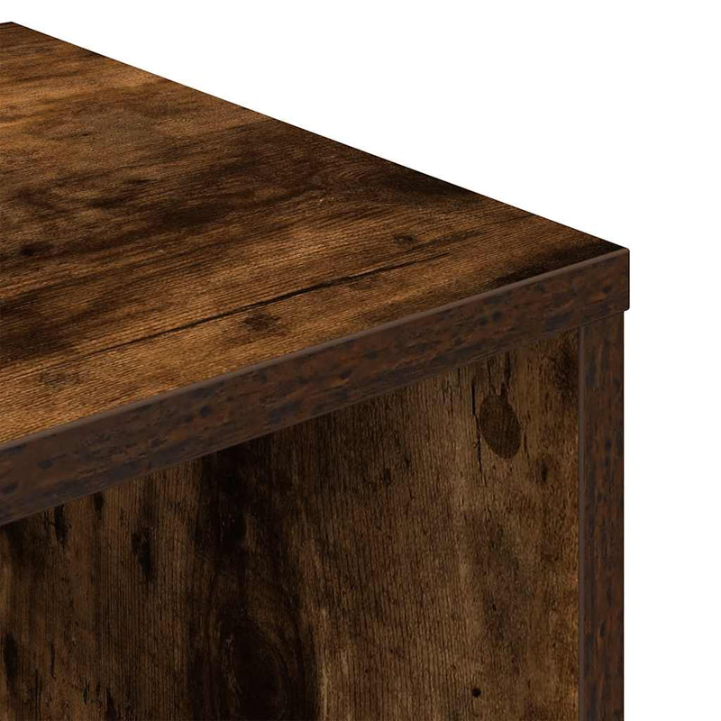 vidaXL füstös tölgy színű szerelt fa könyvszekrény 34x31x112 cm