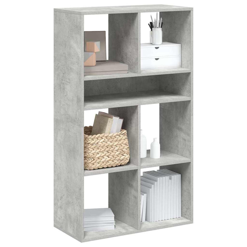 vidaXL könyvszekrény betonszürke 66x31x112 cm szerelt fa