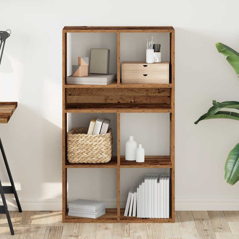 vidaXL könyvszekrény antik fa 66x31x112 cm szerelt fa