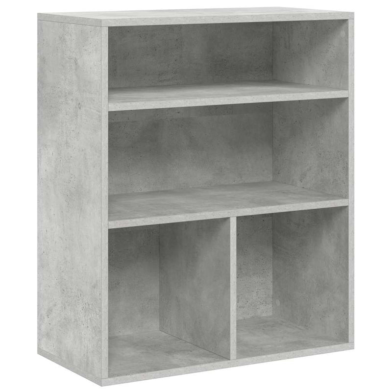 vidaXL könyvszekrény betonszürke 60x30x71,5 cm szerelt fa
