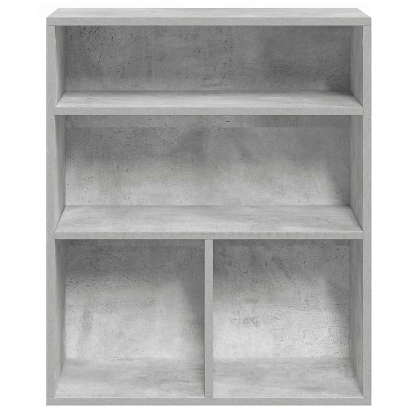 vidaXL könyvszekrény betonszürke 60x30x71,5 cm szerelt fa