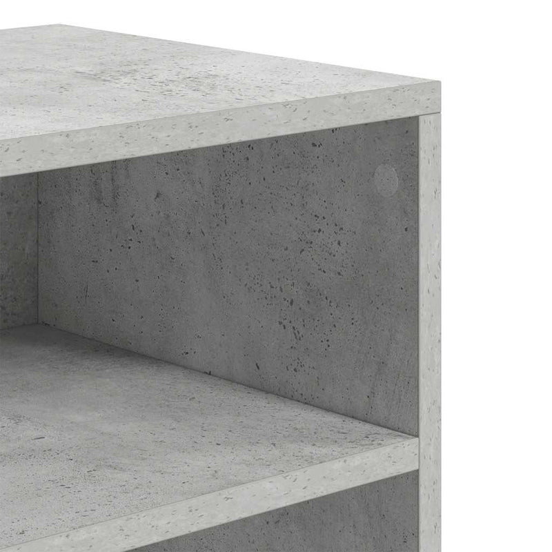 vidaXL könyvszekrény betonszürke 60x30x71,5 cm szerelt fa