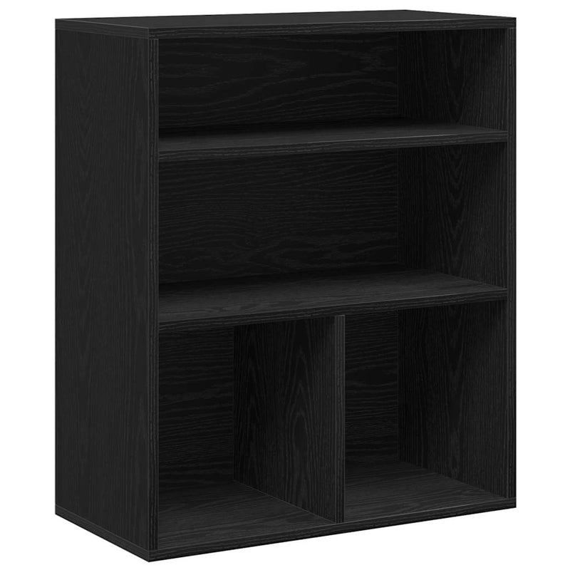 vidaXL könyvszekrény fekete 60x30x71,5 cm szerelt fa