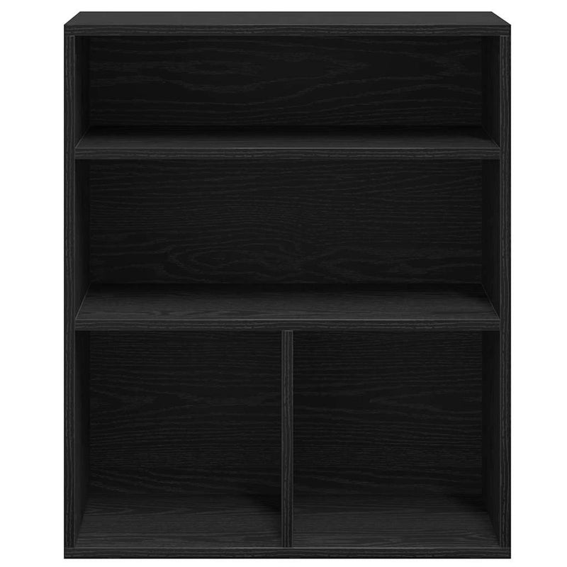 vidaXL könyvszekrény fekete 60x30x71,5 cm szerelt fa