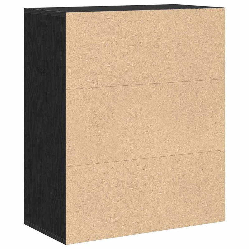 vidaXL könyvszekrény fekete 60x30x71,5 cm szerelt fa