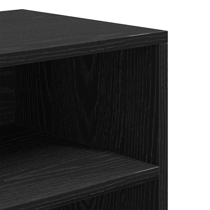vidaXL könyvszekrény fekete 60x30x71,5 cm szerelt fa