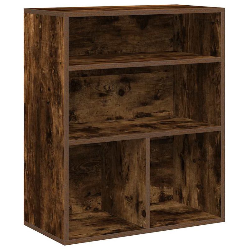 vidaXL könyvszekrény füstös tölgy 60x30x71,5 cm szerelt fa